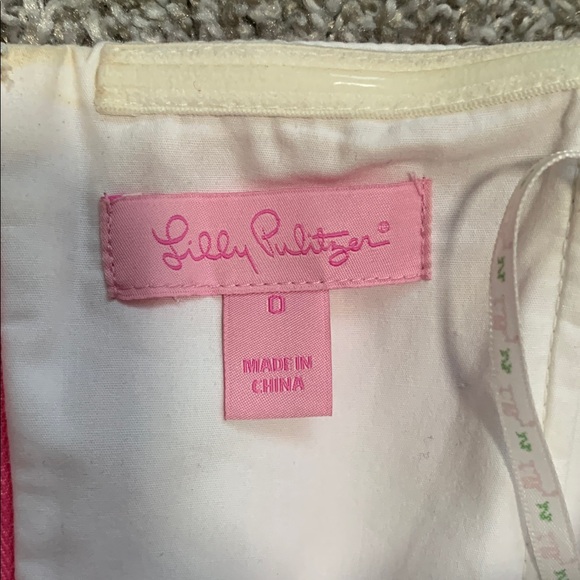 Lilly Pulitzer Blossom Pink Floral Strapless Mini Dress Size 0 - Picture 10 of 11